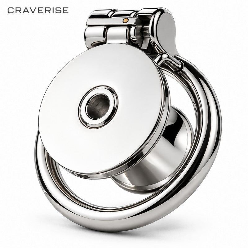 Stainless Steel Inverted Chastity Cage with Removable Insert