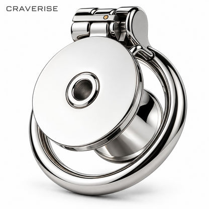 Stainless Steel Inverted Chastity Cage with Removable Insert