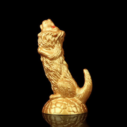 Gold Lion Dildo – Luxury Fantasy Animal-Inspired Silicone Dildo