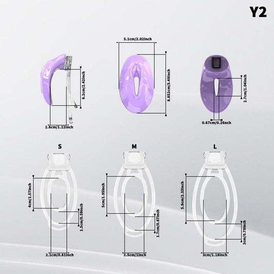 Fufu Clip Resin Sissy Chastity Cage