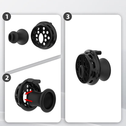 Flat Head Silicone Chastity Harness with Vibrating Plug & Remote Control