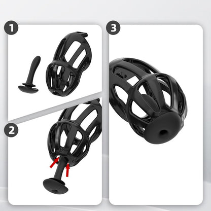 Modular Silicone Chastity Cage System | Remote Control Vibration & Adjustable Wearable Design (GSD D2)