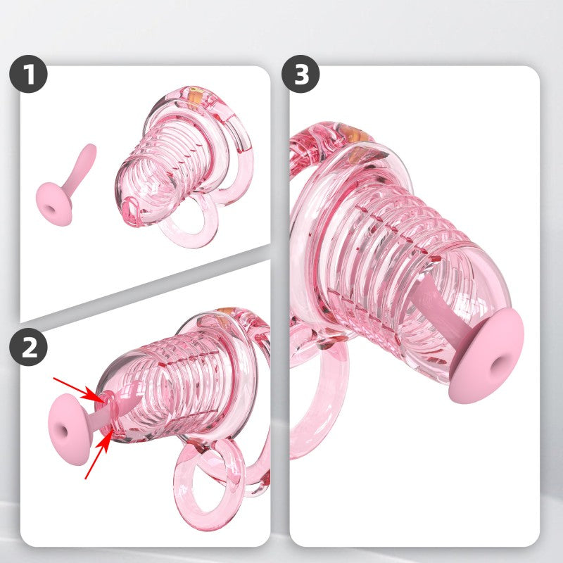 Transparent Flexible Chastity Cage with Stretchable Design