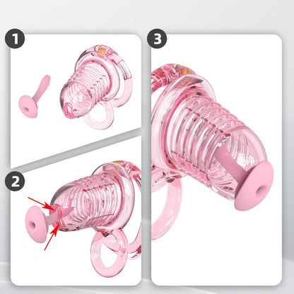 Transparent Flexible Chastity Cage with Stretchable Design