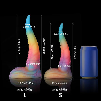 Octopus Tail Fantasy Dildo – Blue, Yellow & Purple