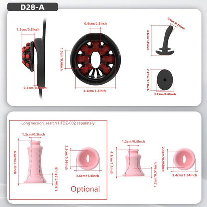 Silicone Chastity Thong Set with Vibrating Plug & Soft Spike Cage