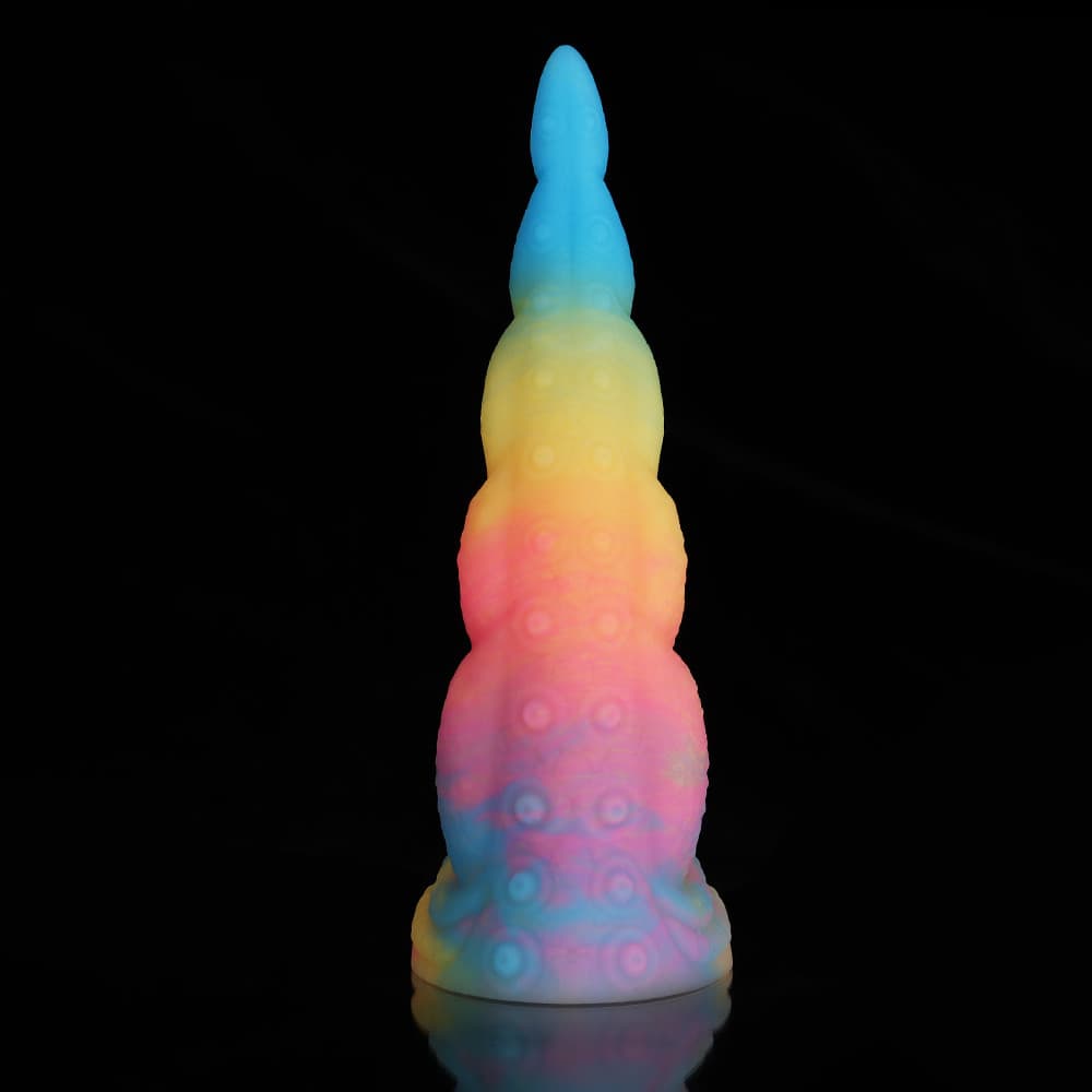Octopus Tail Fantasy Dildo – Blue, Yellow & Purple
