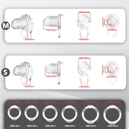 Transparent Flexible Chastity Cage with Stretchable Design