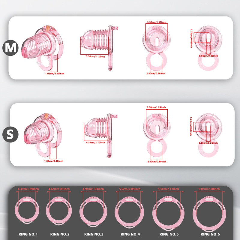 Transparent Flexible Chastity Cage with Stretchable Design