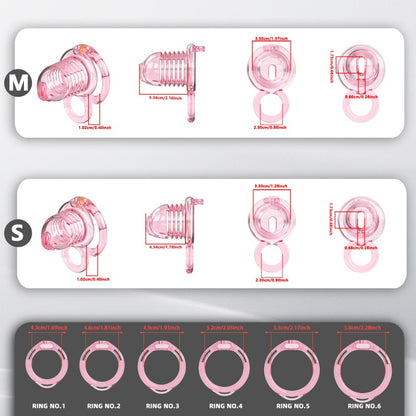 Transparent Flexible Chastity Cage with Stretchable Design
