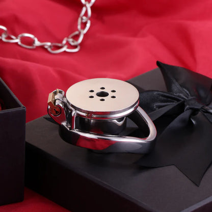 Inverted Double Cylinder Flat Chastity Cage