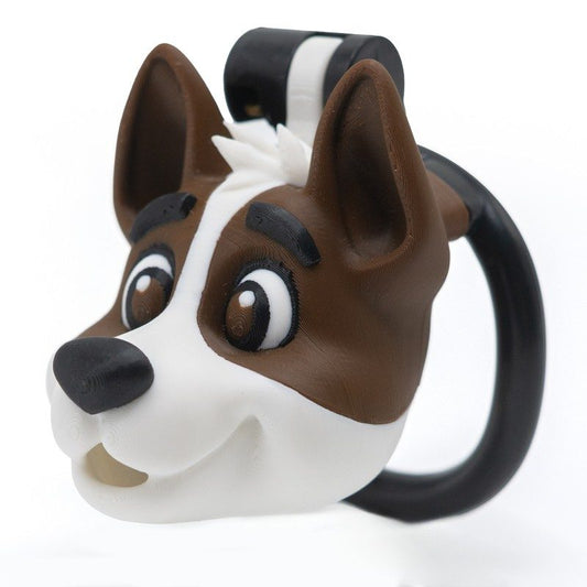 Dog Head Chastity Cage – 3D Printed Lock with Multiple Ring Sizes