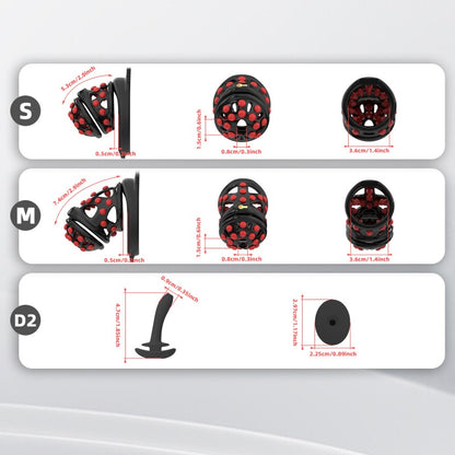 Silicone Soft Nail Modular Chastity Cage System GSD Wearable Chastity Device