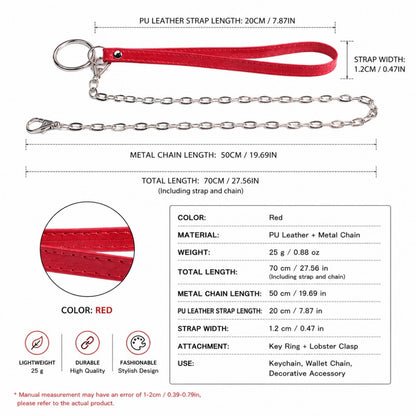 PU Leather Chain Leash Attachment