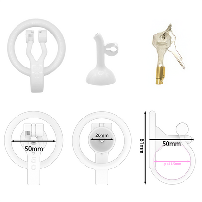 Inverted Male Chastity Cage with Extended Urethral Tube – Reversed Design