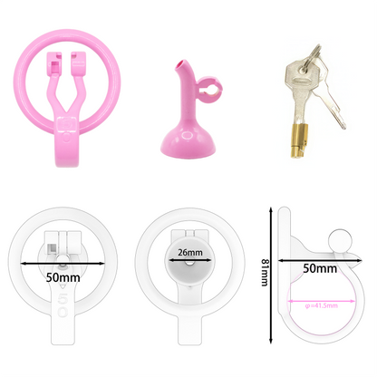 Inverted Male Chastity Cage with Extended Urethral Tube – Reversed Design