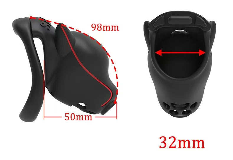 Dog Head Cock Cage – Lightweight & Secure Male Chastity Device