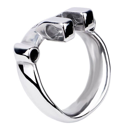 Metal Male Chastity Cage with Interchangeable Ring Attachments