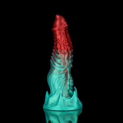 Consolador de fantasía fantasmal rojo carmesí verde
