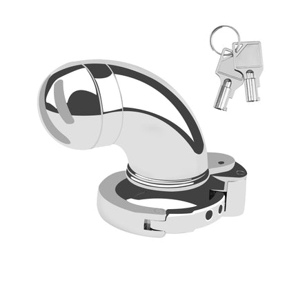 Fully Enclosed Adjustable Metal Chastity Cage with Built-in Lock – Secure & Comfortable Fit