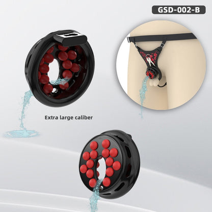 Flat Head Silicone Chastity Harness with Vibrating Plug & Remote Control