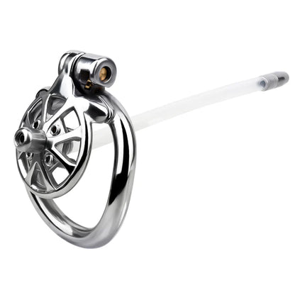 Stainless Steel Cock Torture Device with Removable Spikes | Adjustable Spiked Chastity Cage