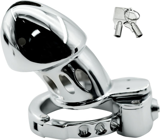 Metal Cock Design Adjustable Chastity Cage – Ring Sizes 32mm to 50mm