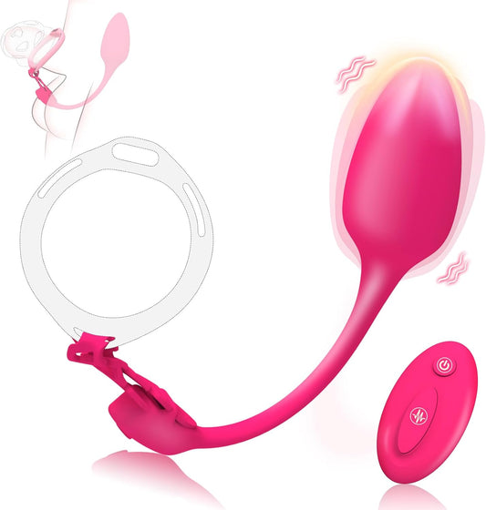 Vibrating Anal Plug for Chastity Cage – Adjustable Strap Prostate Massager with 10 Modes (Remote Control, Silicone)