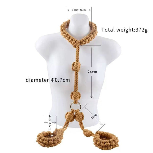 Shibari Rope Back Restraint – Premium BDSM Gear for Bondage Aesthetic & Full-Body Restraint