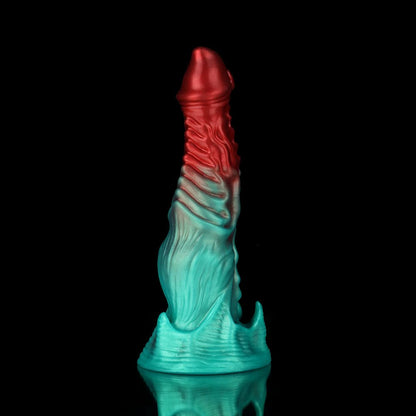 Consolador de fantasía fantasmal rojo carmesí verde