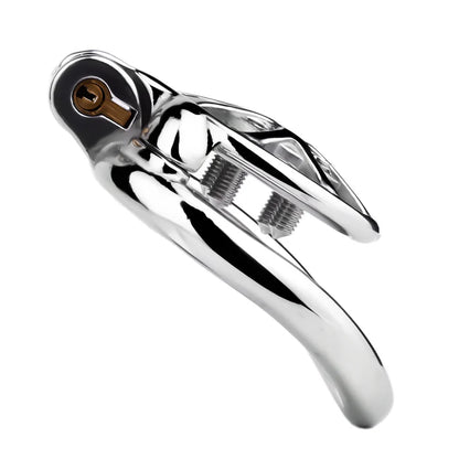 Stainless Steel Cock Torture Device with Removable Spikes | Adjustable Spiked Chastity Cage