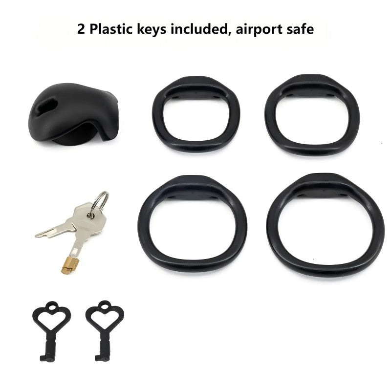 Inverted Chastity Lock – Plastic TSA-Safe, Negative/Positive Sizes