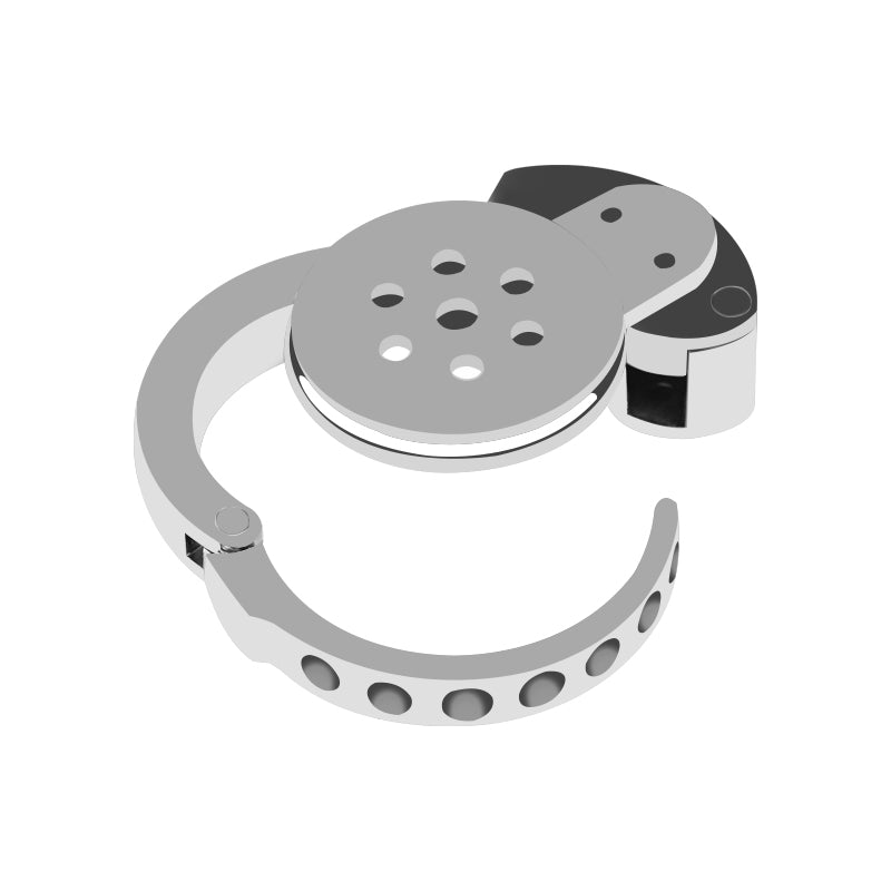 Jaula de castidad masculina de acero inoxidable de grado médico | Jaula ajustable para pene de 6 niveles (32-50 mm) | Juguete sexual BDSM para adultos para juegos de castidad y bondage