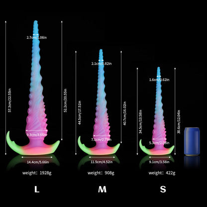 Sailing Octopus Tentacle Dildo – Multi-Color Blue, Pink, Purple