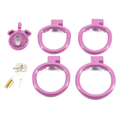 Cerradura de castidad con electrodos positivos y negativos de malla