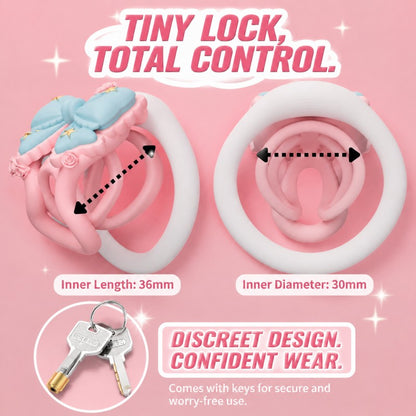 Pastel Bow Cage – 3D Printed Kawaii Aesthetic Wearable Design
