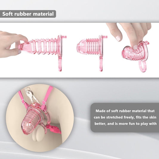 Transparent Flexible Chastity Cage with Stretchable Design