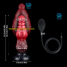Red Black Dog Inflatable Dildo
