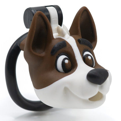Dog Head Chastity Cage – 3D Printed Lock with Multiple Ring Sizes
