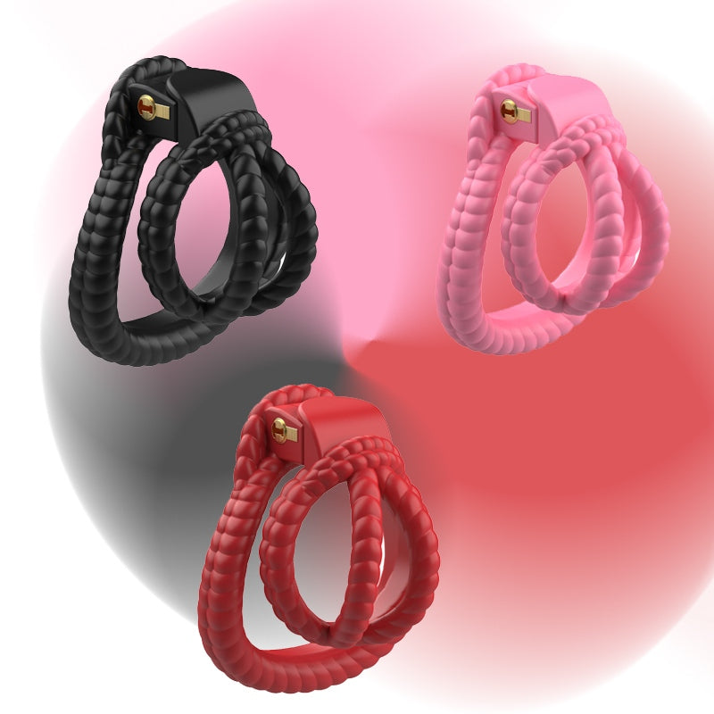 Rope Design Chastity Cage – Artistic Rope-Look Male Lock