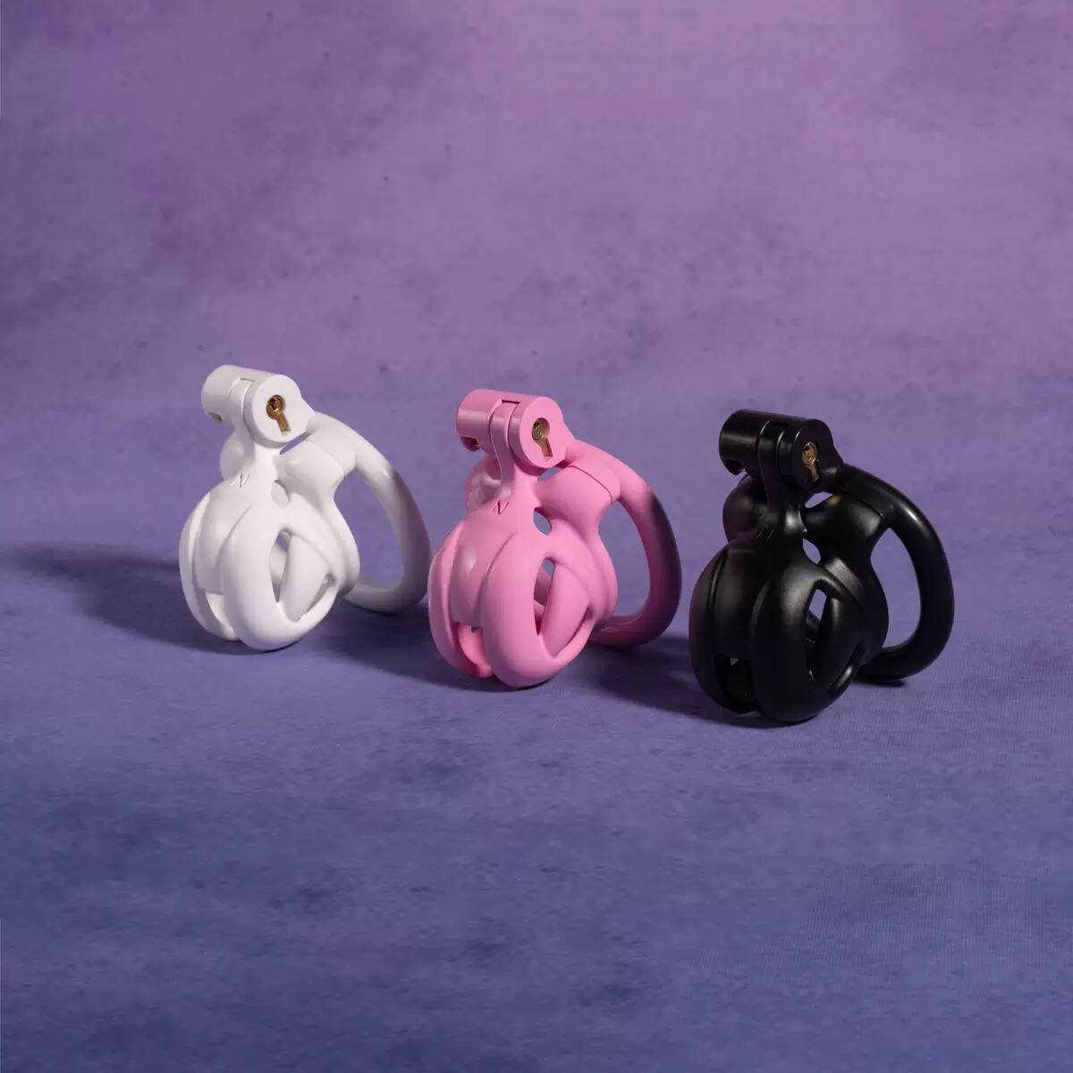 Mini Cobra N Male Chastity Cage with Lock & 4 Rings – Resin Virginity Device for Men