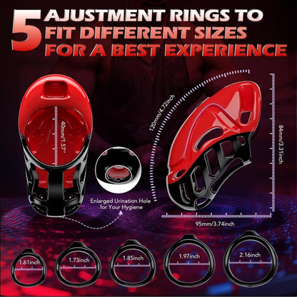 App-Controlled Vibrating Chastity Cage for Men
