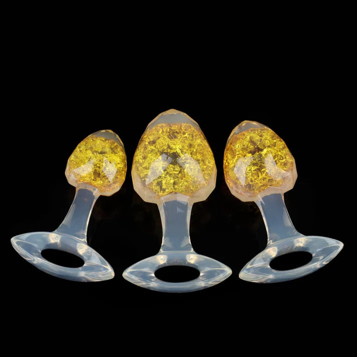 Tapones de mantequilla de cristal de diamante - 9 colores