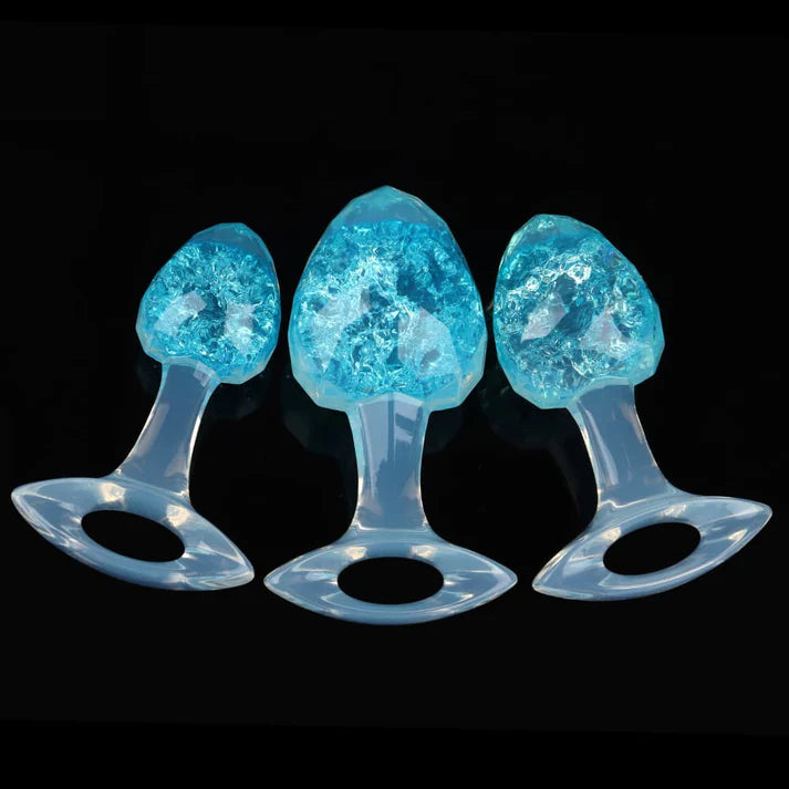 Tapones de mantequilla de cristal de diamante - 9 colores