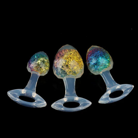 Tapones de mantequilla de cristal de diamante - 9 colores