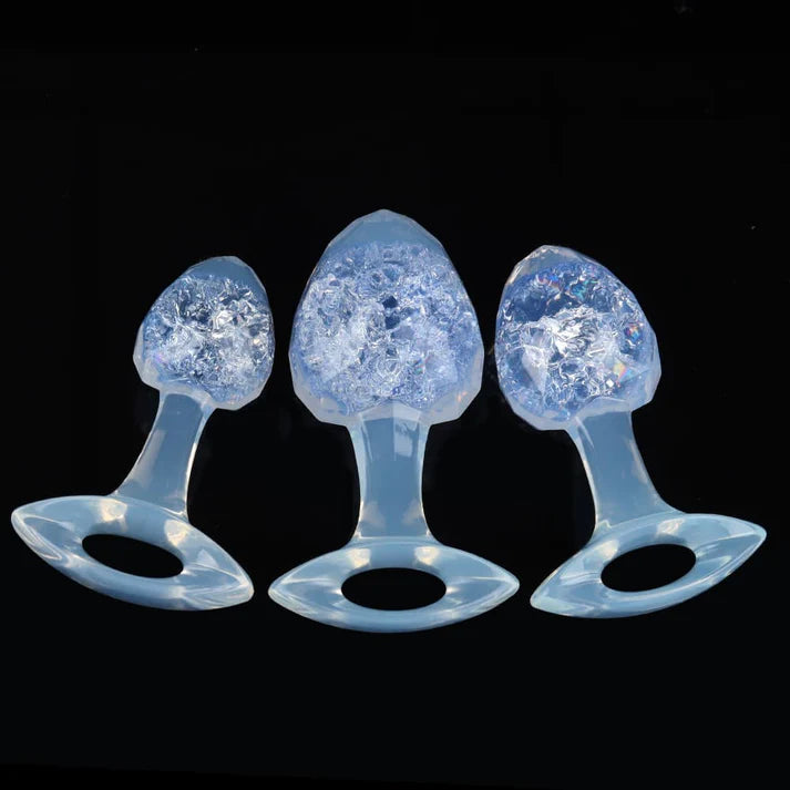 Tapones de mantequilla de cristal de diamante - 9 colores