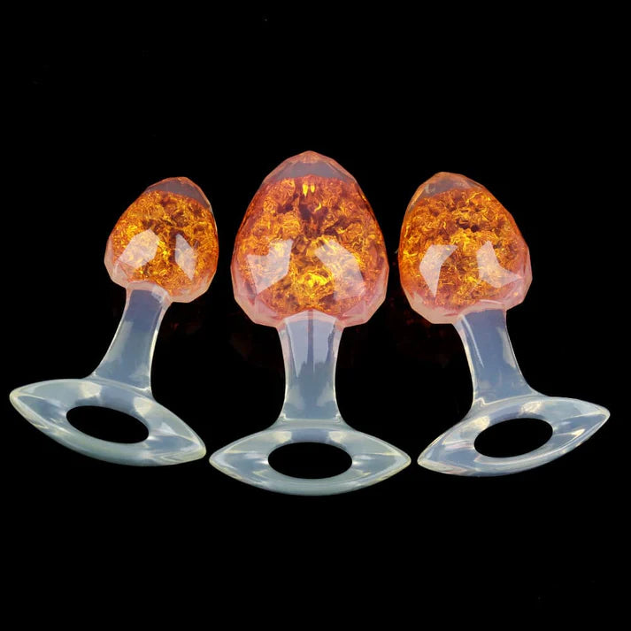 Tapones de mantequilla de cristal de diamante - 9 colores