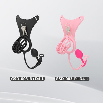 Modular Silicone Chastity Cage System | Remote-Controlled Vibration & Adjustable Fit GSD D4