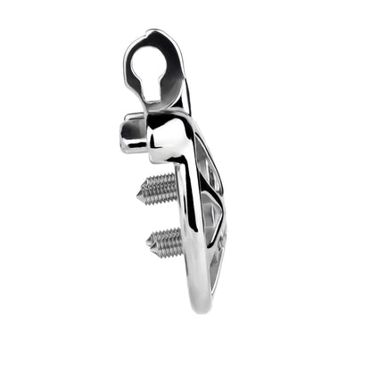 Stainless Steel Cock Torture Device with Removable Spikes | Adjustable Spiked Chastity Cage