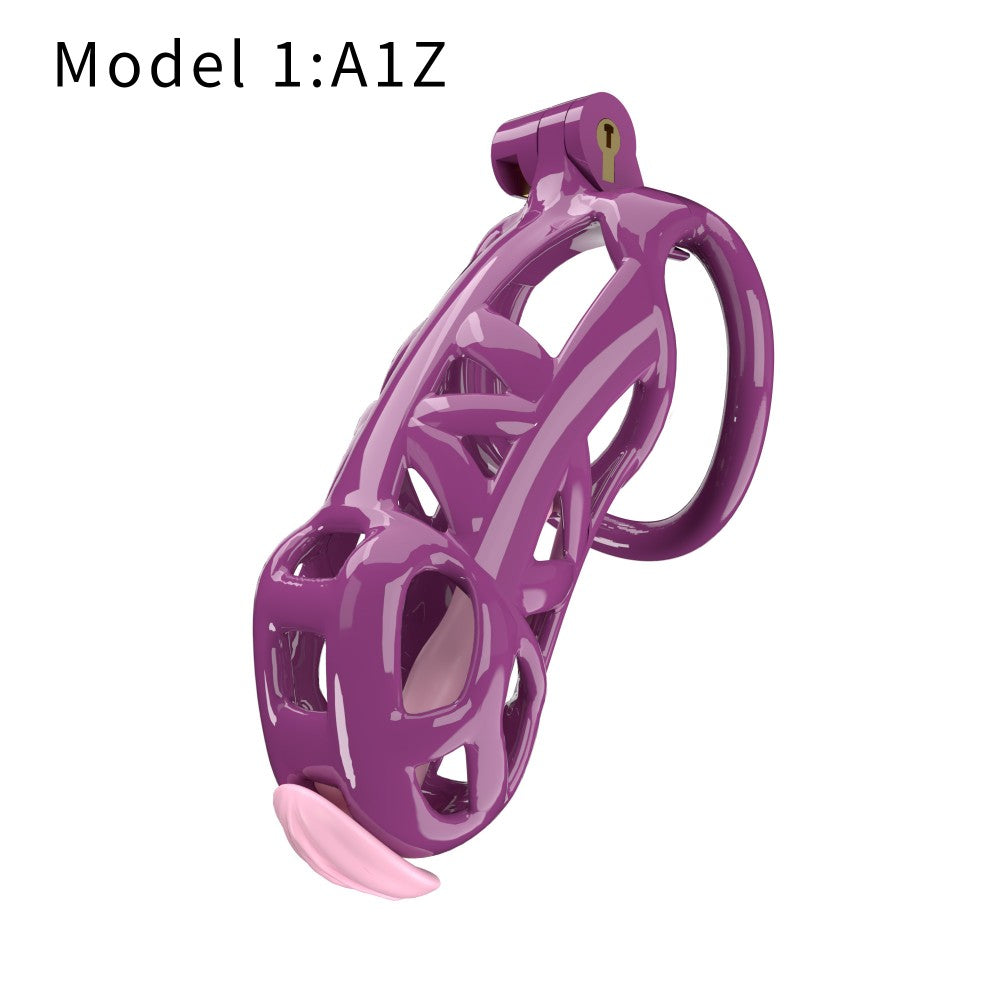 3D Printed Male Chastity Cage with Lock & 5 Rings – Resin Virginity Device for Men